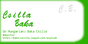 csilla baka business card